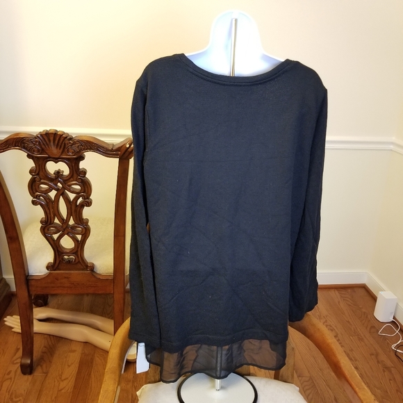 Style & Co Long-Sleeve Foil-Print Pullover 1X - Picture 3 of 7